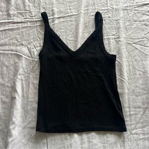 American Eagle Outfitters Black Ribbed Camisole
